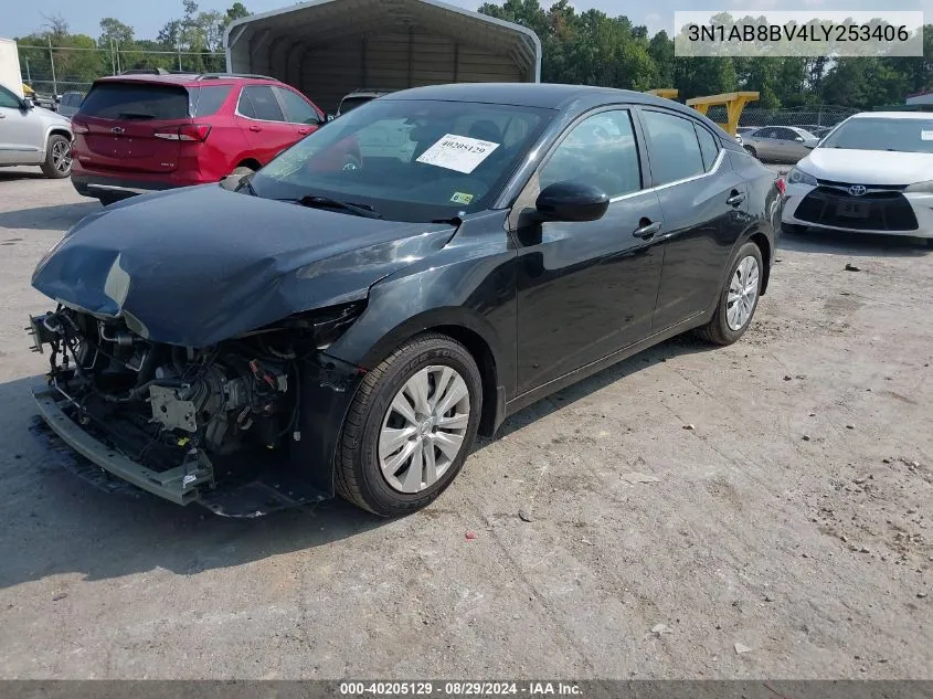 2020 Nissan Sentra S Xtronic Cvt VIN: 3N1AB8BV4LY253406 Lot: 40205129