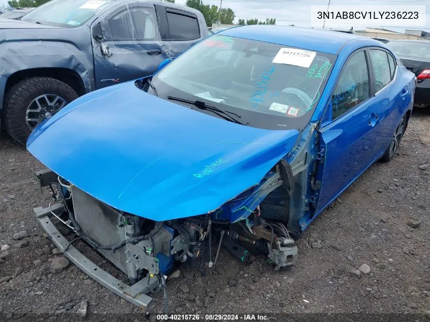 2020 Nissan Sentra Sv Xtronic Cvt VIN: 3N1AB8CV1LY236223 Lot: 40215726