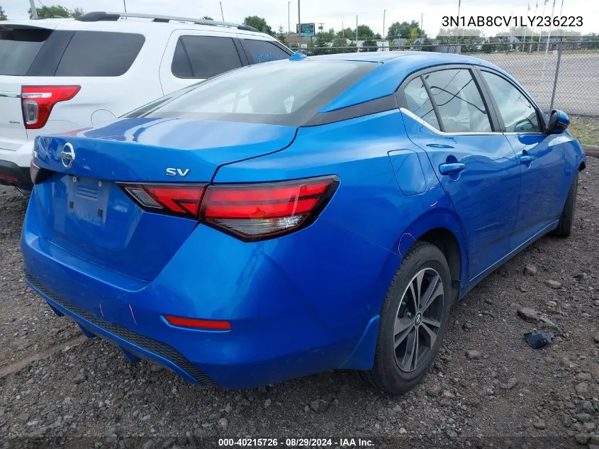 2020 Nissan Sentra Sv Xtronic Cvt VIN: 3N1AB8CV1LY236223 Lot: 40215726