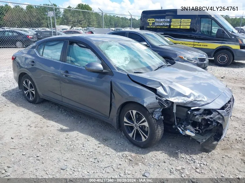 2020 Nissan Sentra Sv Xtronic Cvt VIN: 3N1AB8CV4LY264761 Lot: 40217360