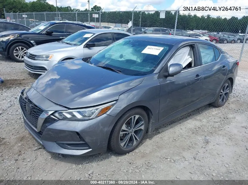 2020 Nissan Sentra Sv Xtronic Cvt VIN: 3N1AB8CV4LY264761 Lot: 40217360