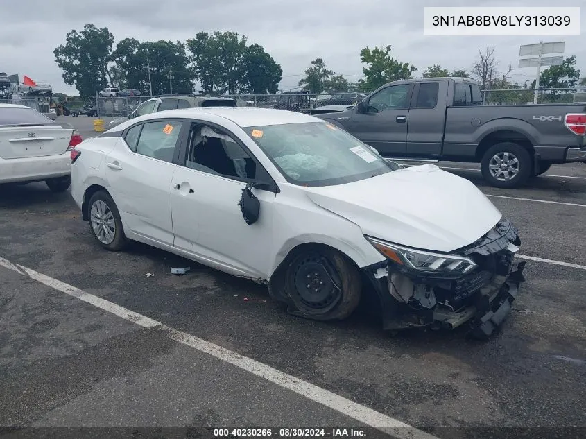 2020 Nissan Sentra S Xtronic Cvt VIN: 3N1AB8BV8LY313039 Lot: 40230266