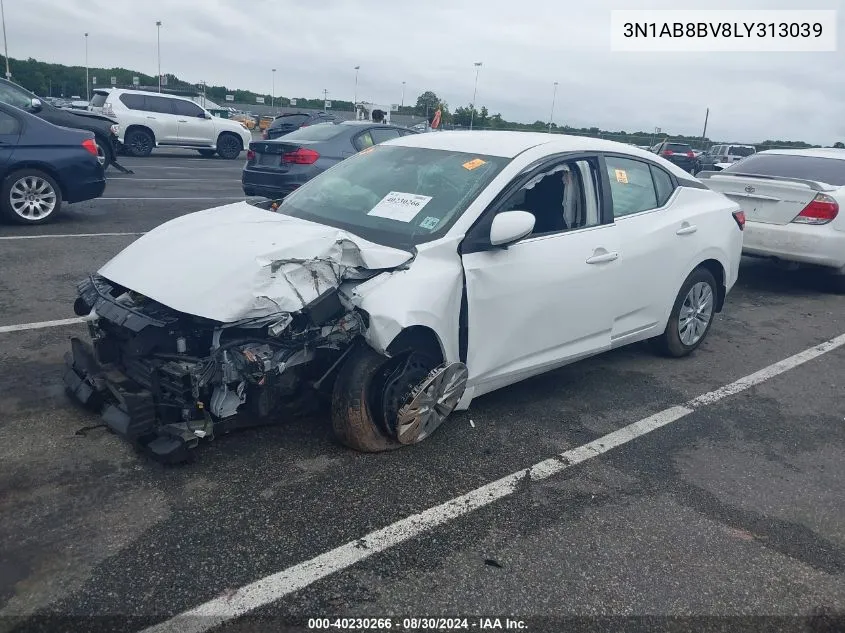 2020 Nissan Sentra S Xtronic Cvt VIN: 3N1AB8BV8LY313039 Lot: 40230266