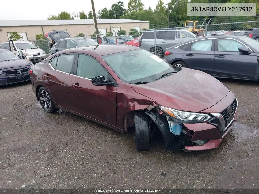 2020 Nissan Sentra Sv Xtronic Cvt VIN: 3N1AB8CV6LY217912 Lot: 40232829