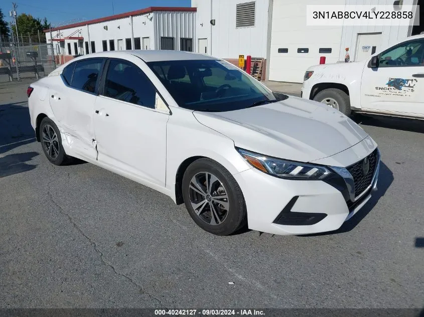 2020 Nissan Sentra Sv Xtronic Cvt VIN: 3N1AB8CV4LY228858 Lot: 40242127