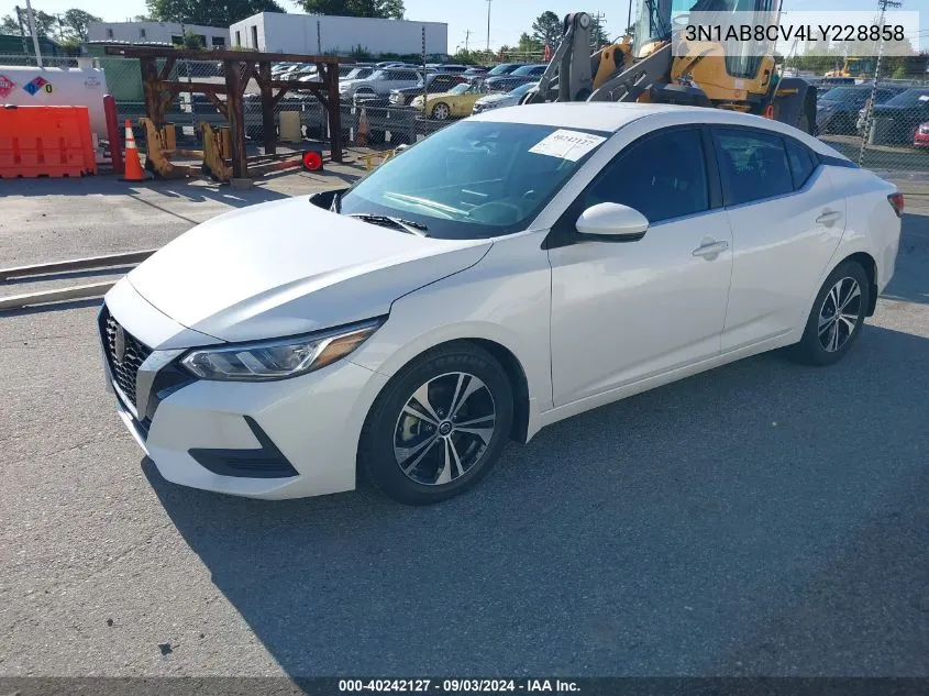 2020 Nissan Sentra Sv Xtronic Cvt VIN: 3N1AB8CV4LY228858 Lot: 40242127