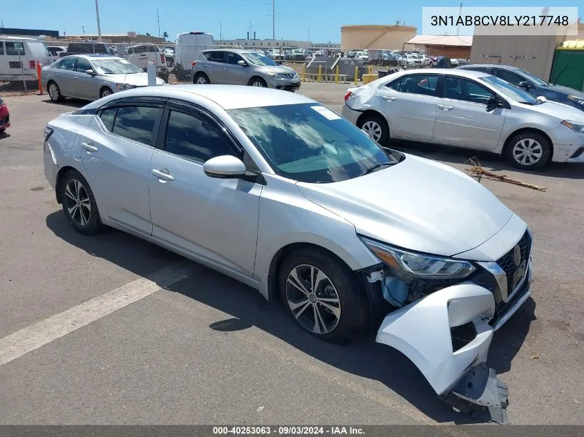 3N1AB8CV8LY217748 2020 Nissan Sentra Sv Xtronic Cvt