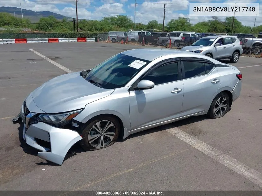 3N1AB8CV8LY217748 2020 Nissan Sentra Sv Xtronic Cvt