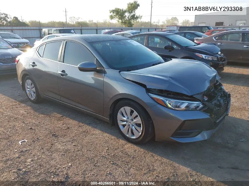 2020 Nissan Sentra S Xtronic Cvt VIN: 3N1AB8BV6LY293308 Lot: 40256501