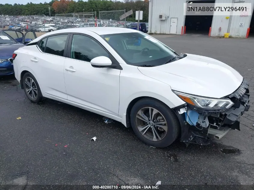 2020 Nissan Sentra Sv Xtronic Cvt VIN: 3N1AB8CV7LY296491 Lot: 40280710