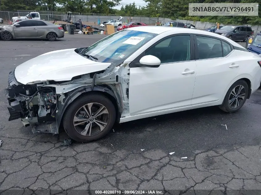 2020 Nissan Sentra Sv Xtronic Cvt VIN: 3N1AB8CV7LY296491 Lot: 40280710