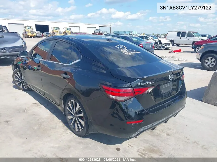 2020 Nissan Sentra Sv Xtronic Cvt VIN: 3N1AB8CV1LY279122 Lot: 40293628