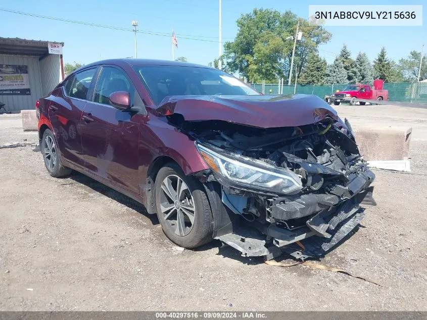 2020 Nissan Sentra Sv Xtronic Cvt VIN: 3N1AB8CV9LY215636 Lot: 40297516