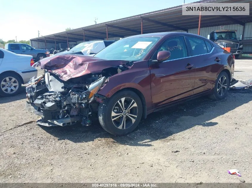 2020 Nissan Sentra Sv Xtronic Cvt VIN: 3N1AB8CV9LY215636 Lot: 40297516