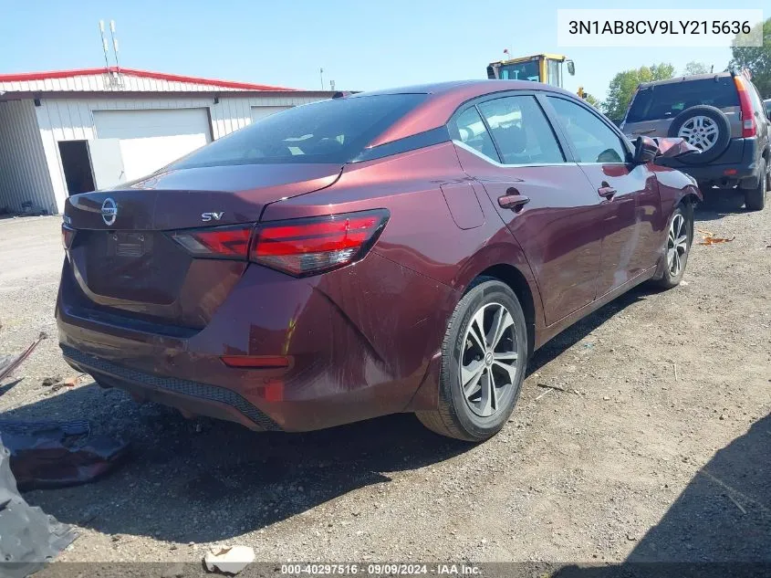 2020 Nissan Sentra Sv Xtronic Cvt VIN: 3N1AB8CV9LY215636 Lot: 40297516