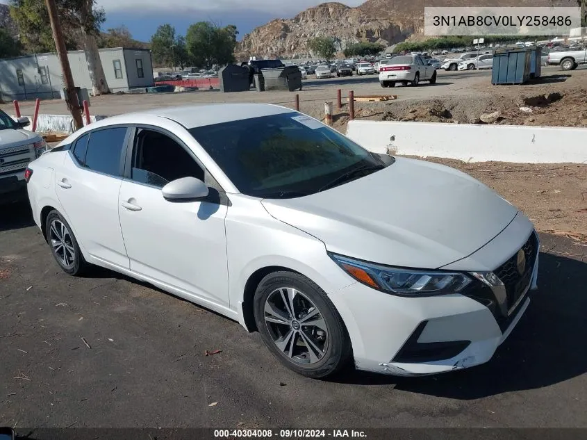 2020 Nissan Sentra Sv Xtronic Cvt VIN: 3N1AB8CV0LY258486 Lot: 40304008