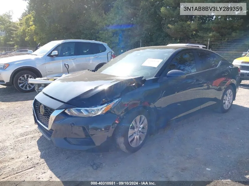 2020 Nissan Sentra S Xtronic Cvt VIN: 3N1AB8BV3LY289359 Lot: 40310551