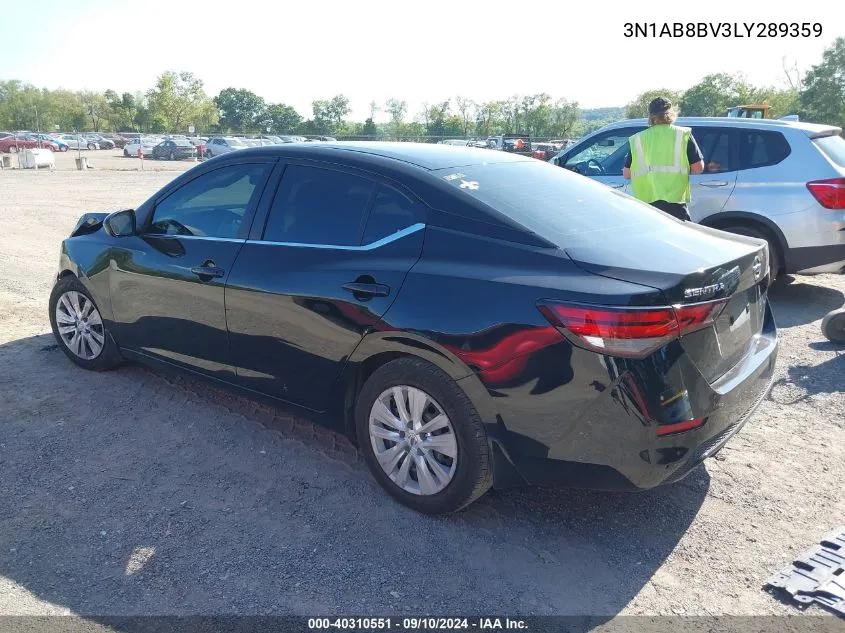 2020 Nissan Sentra S Xtronic Cvt VIN: 3N1AB8BV3LY289359 Lot: 40310551