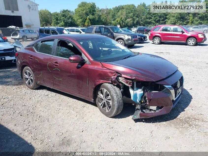 2020 Nissan Sentra Sv Xtronic Cvt VIN: 3N1AB8CVXLY279328 Lot: 40324713