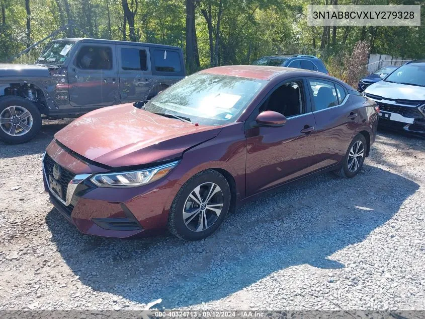 2020 Nissan Sentra Sv Xtronic Cvt VIN: 3N1AB8CVXLY279328 Lot: 40324713