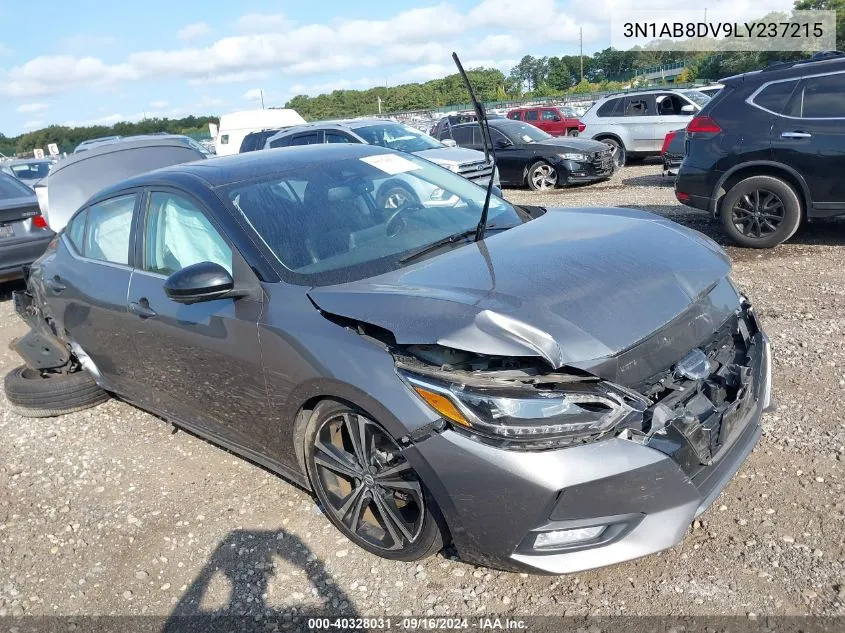 2020 Nissan Sentra Sr VIN: 3N1AB8DV9LY237215 Lot: 40328031