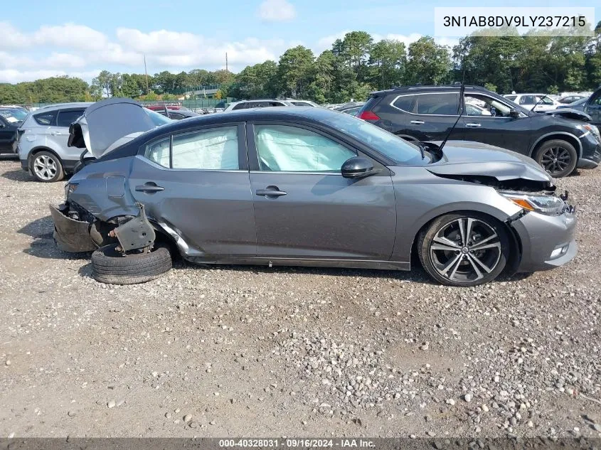 2020 Nissan Sentra Sr VIN: 3N1AB8DV9LY237215 Lot: 40328031