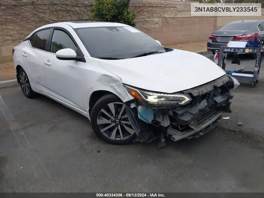 2020 Nissan Sentra Sv VIN: 3N1AB8CV8LY233545 Lot: 40334306