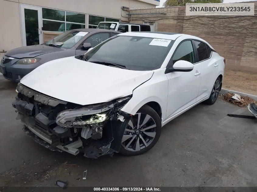 2020 Nissan Sentra Sv VIN: 3N1AB8CV8LY233545 Lot: 40334306