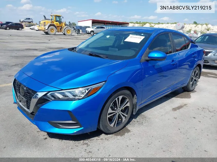 2020 Nissan Sentra Sv Xtronic Cvt VIN: 3N1AB8CV5LY219215 Lot: 40349318