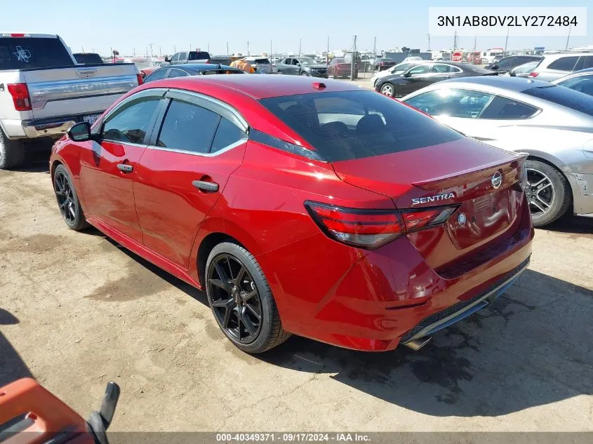 2020 Nissan Sentra Sr Xtronic Cvt VIN: 3N1AB8DV2LY272484 Lot: 40349371