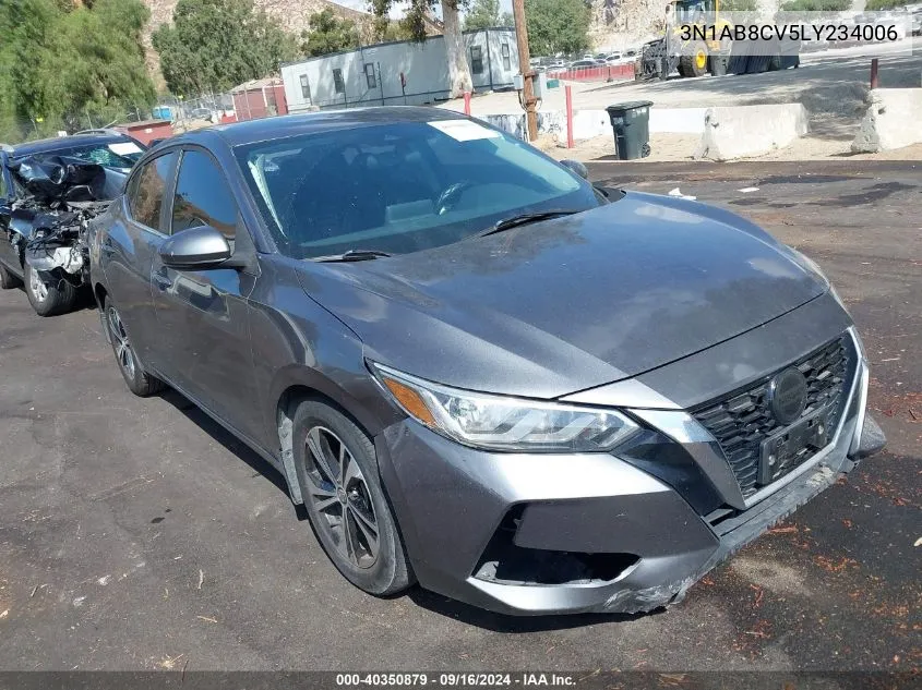 2020 Nissan Sentra Sv Xtronic Cvt VIN: 3N1AB8CV5LY234006 Lot: 40350879