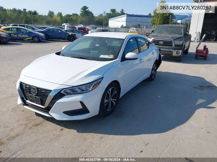 2020 Nissan Sentra Sv Xtronic Cvt VIN: 3N1AB8CV7LY280257 Lot: 40353798