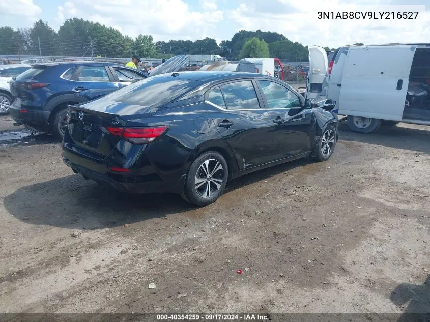 2020 Nissan Sentra Sv Xtronic Cvt VIN: 3N1AB8CV9LY216527 Lot: 40354259