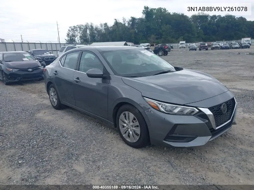 2020 Nissan Sentra S Xtronic Cvt VIN: 3N1AB8BV9LY261078 Lot: 40355189