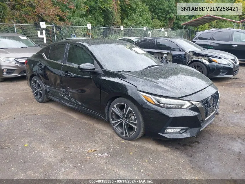 2020 Nissan Sentra Sr Xtronic Cvt VIN: 3N1AB8DV2LY268421 Lot: 40355395