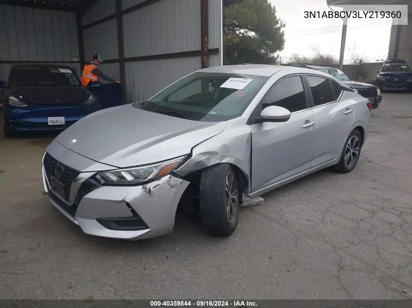 2020 Nissan Sentra Sv Xtronic Cvt VIN: 3N1AB8CV3LY219360 Lot: 40359844