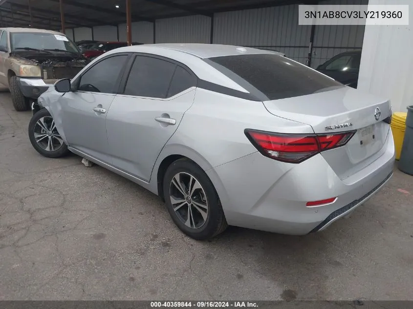 2020 Nissan Sentra Sv Xtronic Cvt VIN: 3N1AB8CV3LY219360 Lot: 40359844