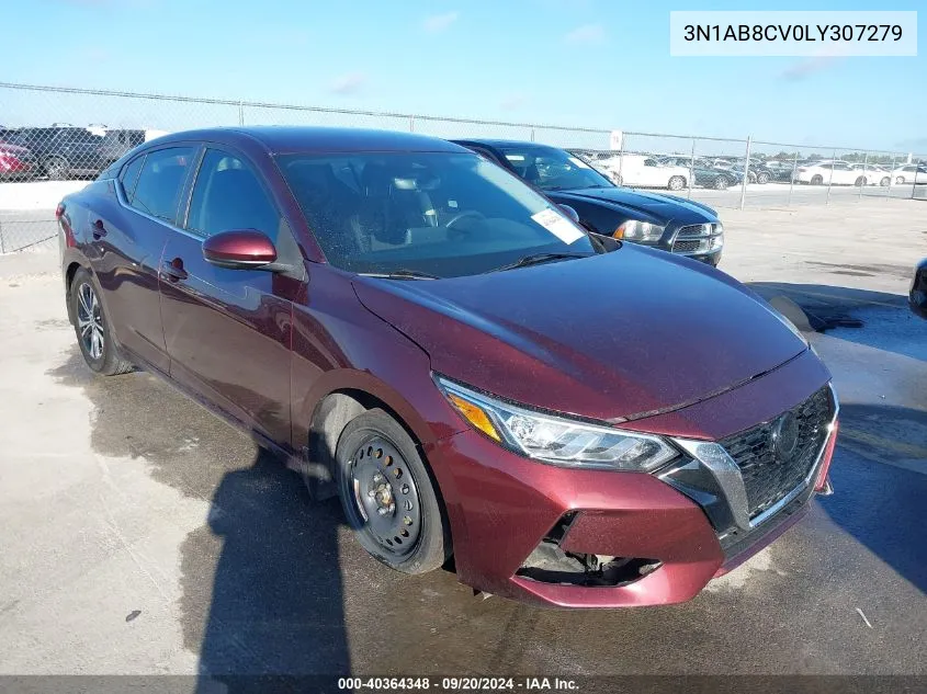 2020 Nissan Sentra Sv Xtronic Cvt VIN: 3N1AB8CV0LY307279 Lot: 40364348