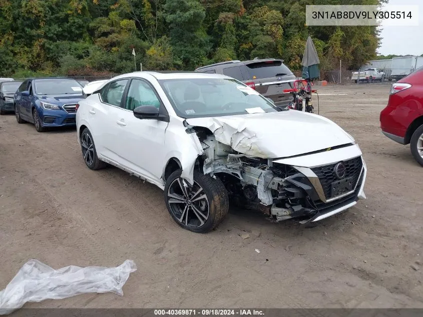 2020 Nissan Sentra Sr Xtronic Cvt VIN: 3N1AB8DV9LY305514 Lot: 40369871