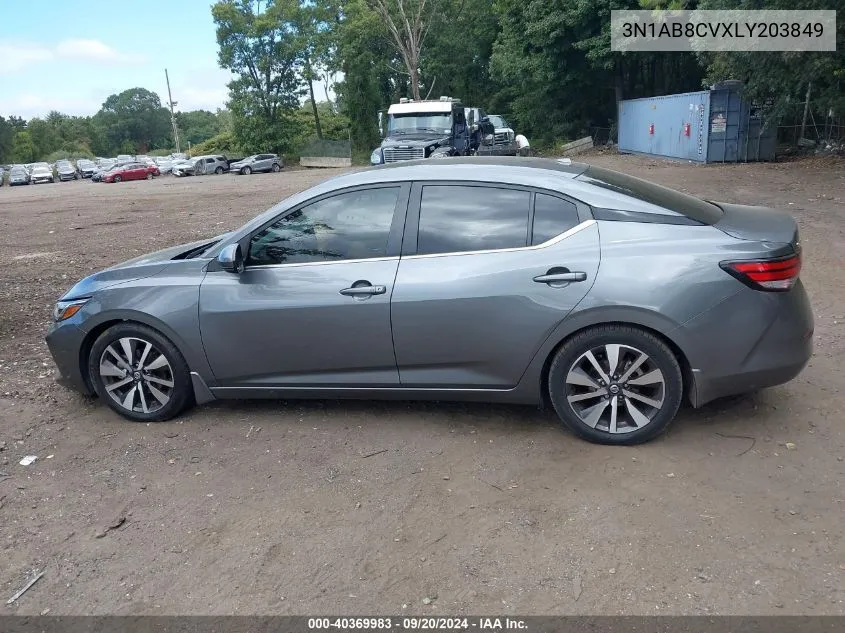 2020 Nissan Sentra Sv Xtronic Cvt VIN: 3N1AB8CVXLY203849 Lot: 40369983