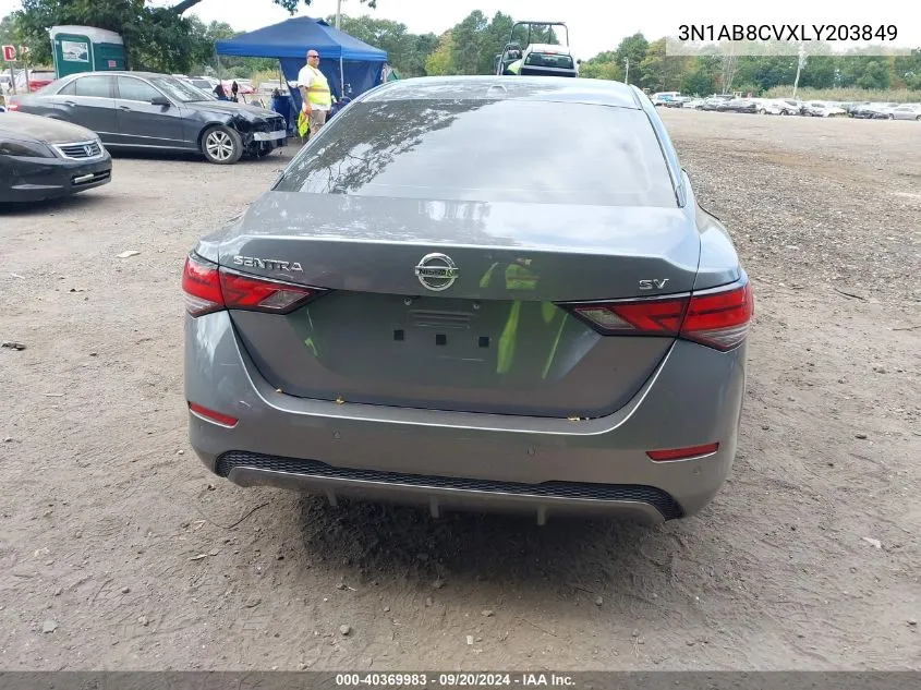 2020 Nissan Sentra Sv Xtronic Cvt VIN: 3N1AB8CVXLY203849 Lot: 40369983