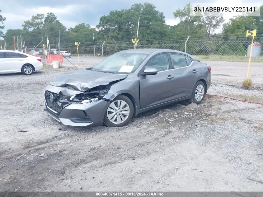 2020 Nissan Sentra S Xtronic Cvt VIN: 3N1AB8BV8LY225141 Lot: 40371415