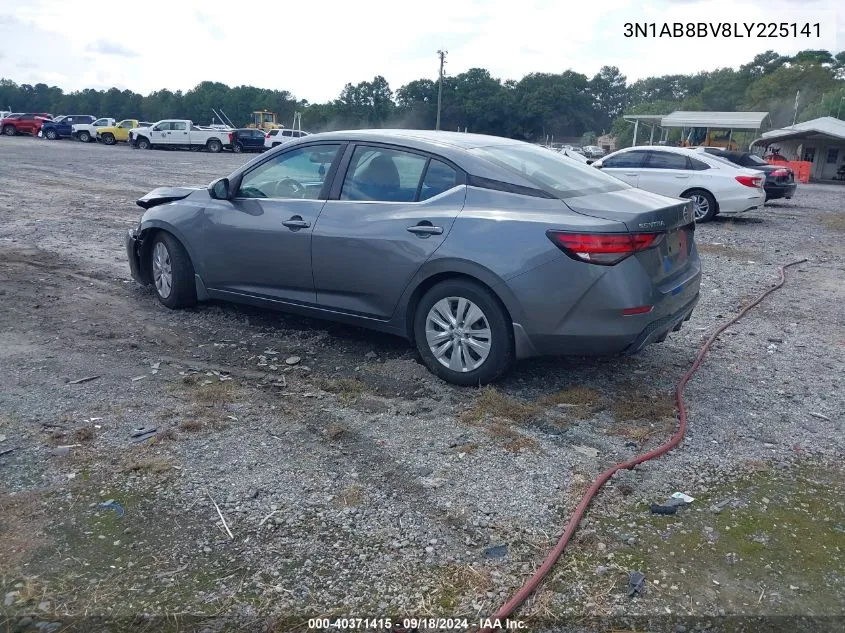 2020 Nissan Sentra S Xtronic Cvt VIN: 3N1AB8BV8LY225141 Lot: 40371415