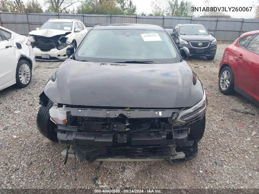 2020 Nissan Sentra Sr VIN: 3N1AB8DV3LY260067 Lot: 40400585