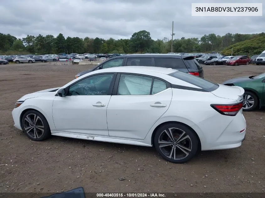 2020 Nissan Sentra Sr VIN: 3N1AB8DV3LY237906 Lot: 40403515