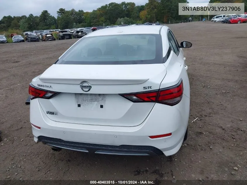 2020 Nissan Sentra Sr VIN: 3N1AB8DV3LY237906 Lot: 40403515