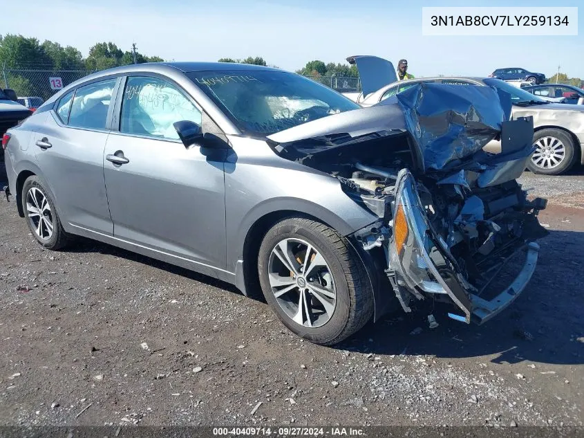 3N1AB8CV7LY259134 2020 Nissan Sentra Sv Xtronic Cvt