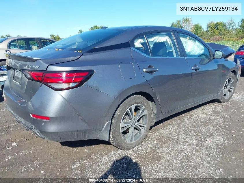 2020 Nissan Sentra Sv Xtronic Cvt VIN: 3N1AB8CV7LY259134 Lot: 40409714