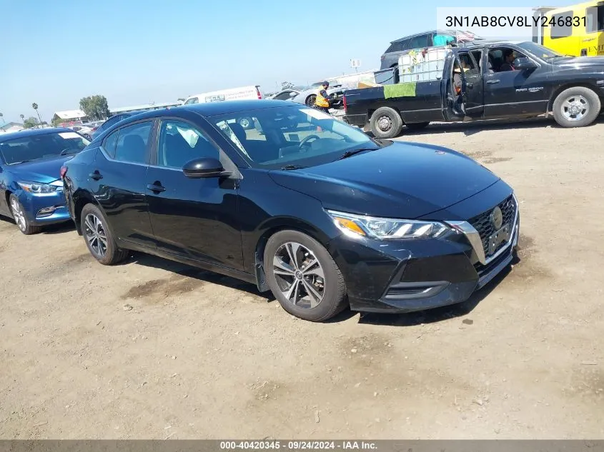 3N1AB8CV8LY246831 2020 Nissan Sentra Sv Xtronic Cvt