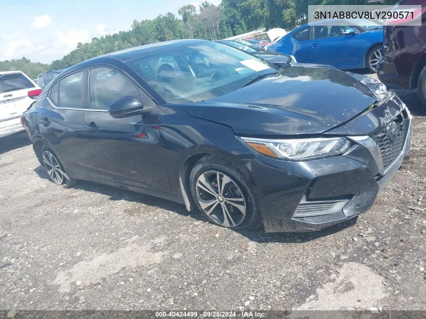 2020 Nissan Sentra Sv Xtronic Cvt VIN: 3N1AB8CV8LY290571 Lot: 40424499